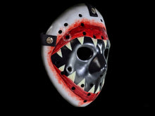 Load image into Gallery viewer, Mask Hockey Jason Version Shark hi Exclusive Shine in the darkness collectible, horror costume high bloody details.