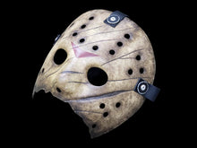Load image into Gallery viewer, Mask Hockey Freddy vs J Vs AHS Comic Destroyed Broken Exclusive Hight Details Terror costume cosplay horror mask slasher handmade.
