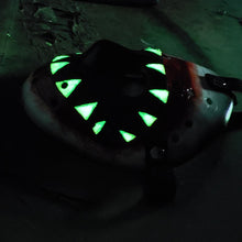 Load image into Gallery viewer, Mask Hockey Jason Version Shark hi Exclusive Shine in the darkness collectible, horror costume high bloody details.