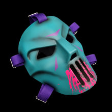 Load image into Gallery viewer, Mask Hockey Vintage Casey Jones version friday the 13th NES 8 BIT Pink Blood Teenage Mutants Horror Costume Premium Quality.