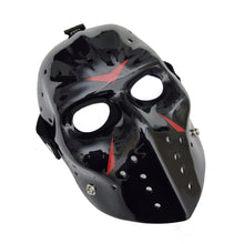 Load image into Gallery viewer, Mask Goalie Vintage Hockey Glossy Black Version Friday the 13th Original colecction Premium quality Camp Crystal Lake