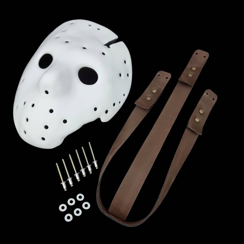 Mask Jason Part 9 precut + straps + chevrons the 13th – hockeymasksdesignfx