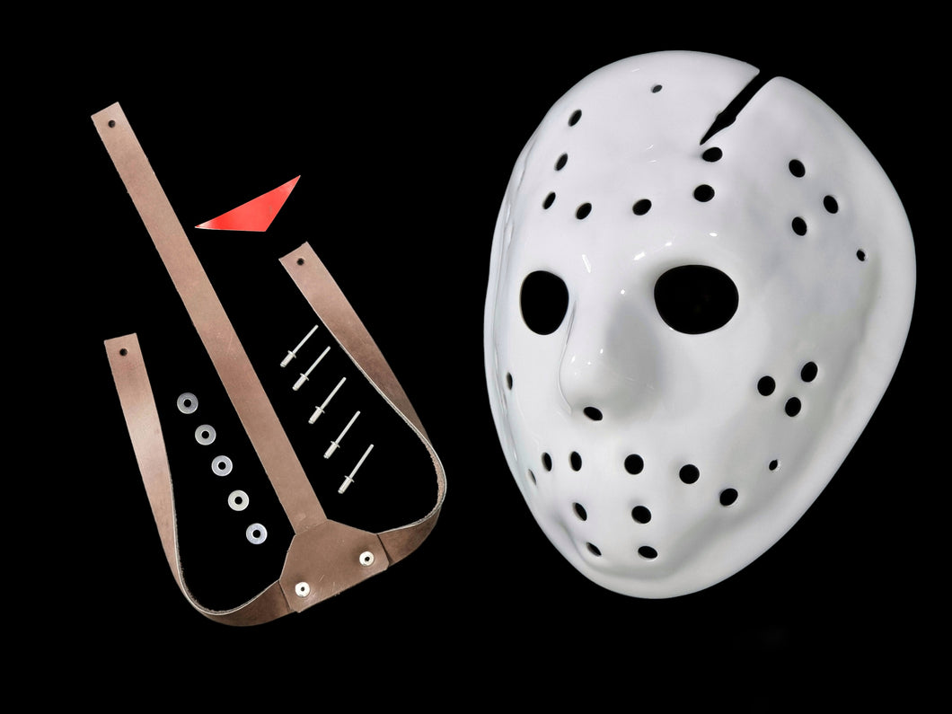 Mask Jason Part 6 precut blank + straps + chevrons Friday the 13th Jason Voorhees original model