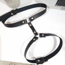 Load image into Gallery viewer, Synthetic leather leg harness for women.
