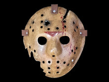 Load image into Gallery viewer, Hockey Mask Jason Part 6 Scratched Destroyed Bloody Horror Costume Halloween accesories Halloween costume.
