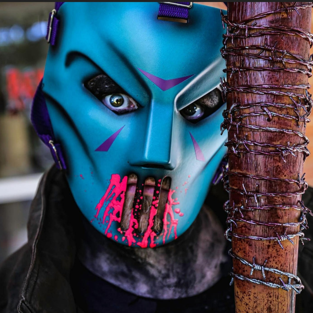 Mask Hockey Vintage Casey Jones version friday the 13th NES 8 BIT Pink Blood Teenage Mutants Horror Costume Premium Quality.