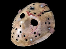 Load image into Gallery viewer, Hockey Mask Jason Part 6 Scratched Destroyed Bloody Horror Costume Halloween accesories Halloween costume.
