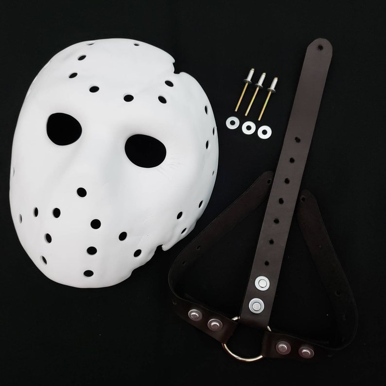 Mask Jason X precut blank + straps + chevrons Friday the 13th Jason Voorhees original model