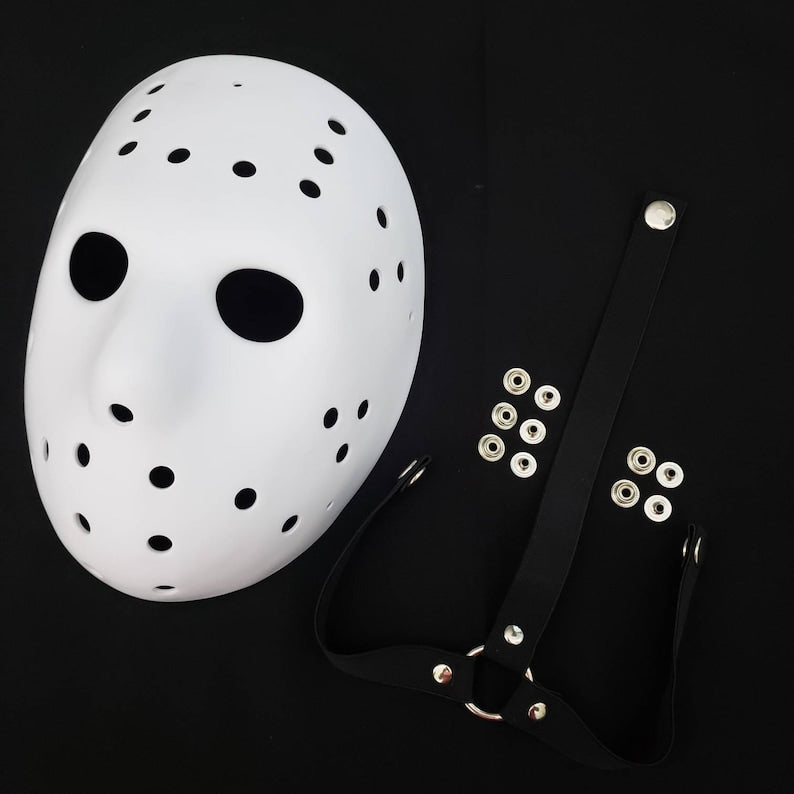 Mask Jason Remake precut blank + straps + chevrons Friday the 13th Jason Voorhees original model