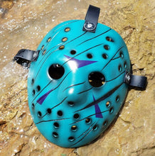 Load image into Gallery viewer, Freddy vs Jason 2003 Mask V. NES 8 BIT Friday the 13th Jason Voorhees Hight Details Original Edition ,Camp Crystal Lake
