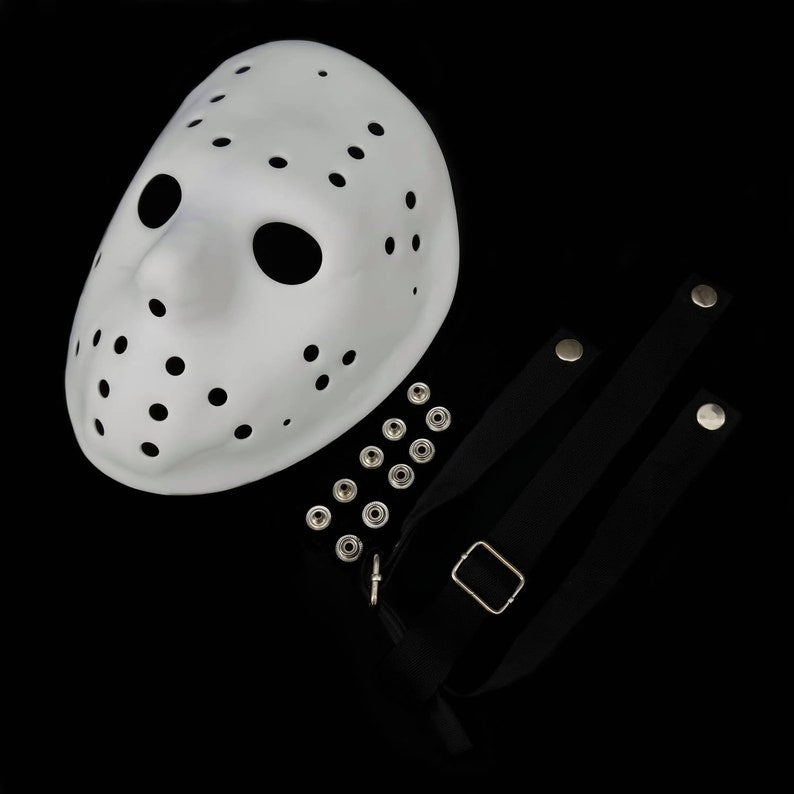 Mask Jason Part 3 precut blank + straps + chevrons Friday the 13th Jason Voorhees original model